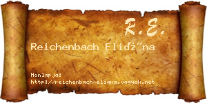 Reichenbach Eliána névjegykártya